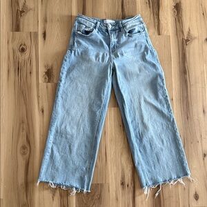 Casual Light Blue Women's Wide Leg Jeans
